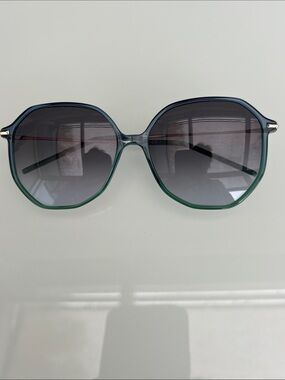Boss (NWT) Women’s Green Gradient Oversized Sunglasses